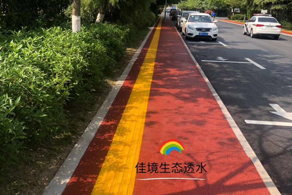 透水混凝土罩面漆 罩面漆噴涂后的道路效果